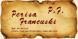 Periša Francuski vizit kartica